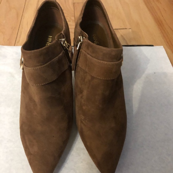 Worn once. Nine West Suede Ankle Boot Stiletto - Picture 3 of 10